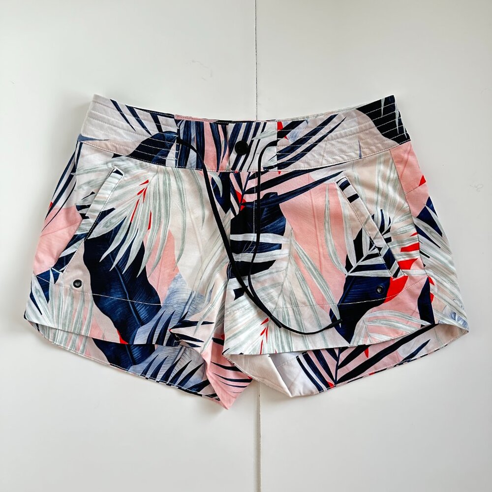 Athleta Hudson Pink & Navy Tropical Boardshorts